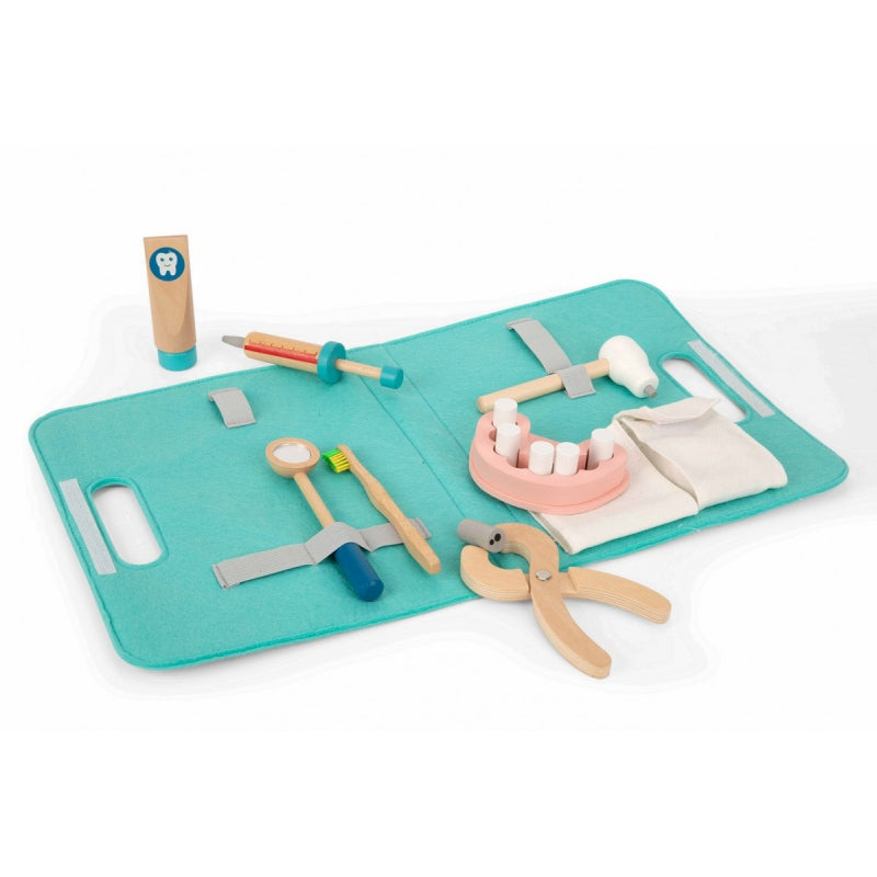 TOOKY TOY Tandarts Speelset – Dokterskoffertje voor Kinderen – 19-delig – FSC-gecertificeerd