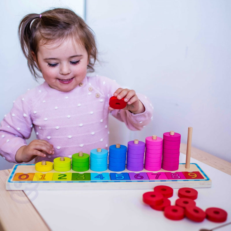 WOOPIE GREEN Tel- en Kleurenpuzzel Montessori – 56 stuks