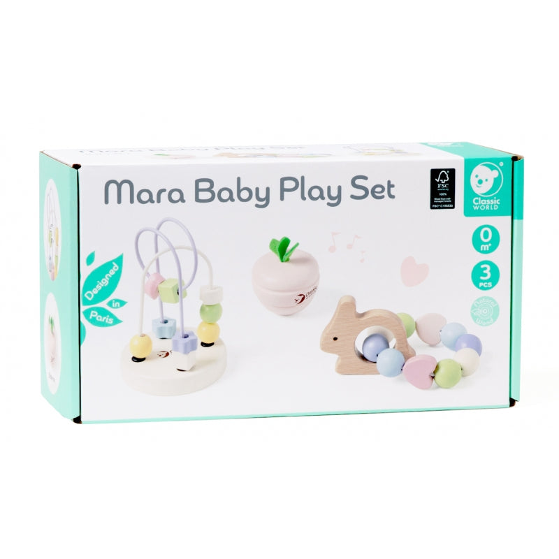 CLASSIC WORLD Pastel Speelset voor Baby's Box- Eerste Speelgoed vanaf de Geboorte