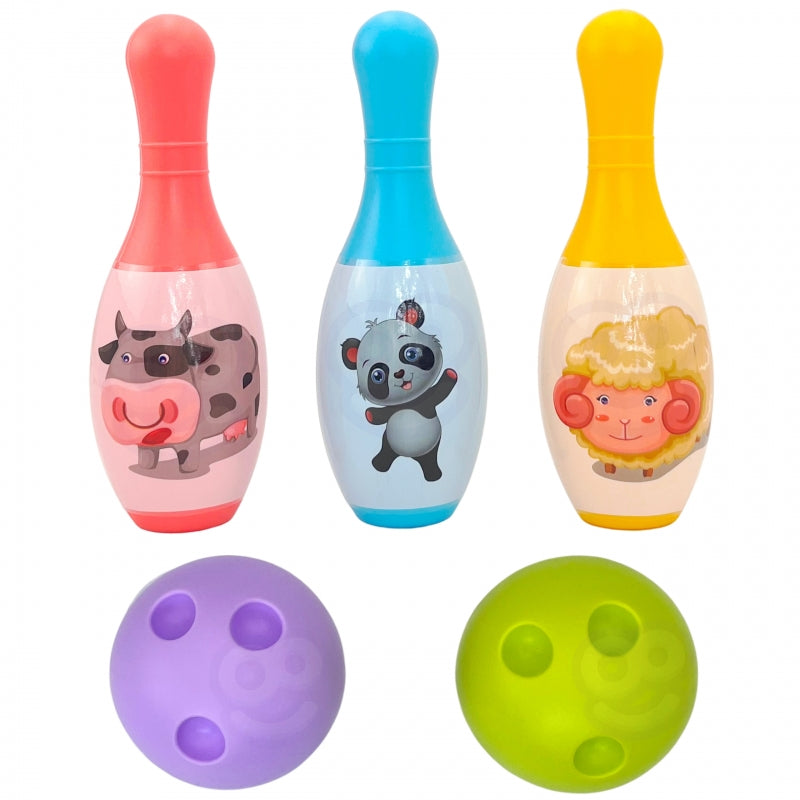 WOOPIE Dieren en cijfers Bowlingspel voor kinderen - 8 stuks