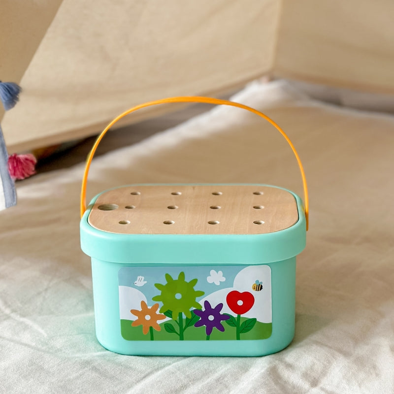 WOOPIE GREEN houten 12-in-1 baby Bouwdoos - Zintuigspeelgoed - Motorisch Montessori speelgoed