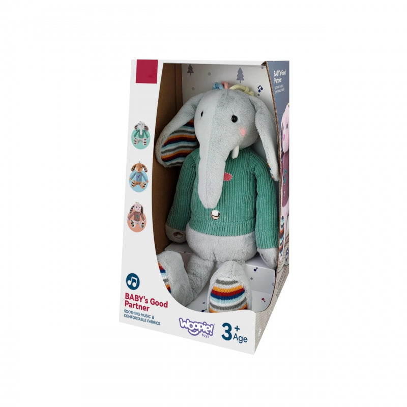 WOOPIE Interactieve Knuffelolifant met Geluid en Licht voor Baby's