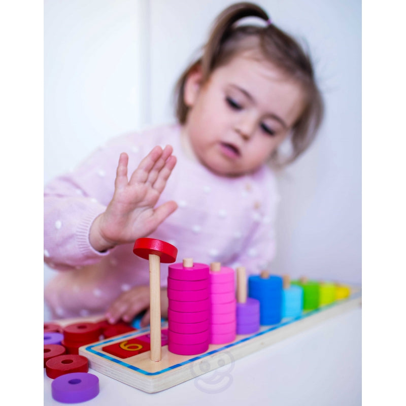 WOOPIE GREEN Tel- en Kleurenpuzzel Montessori – 56 stuks