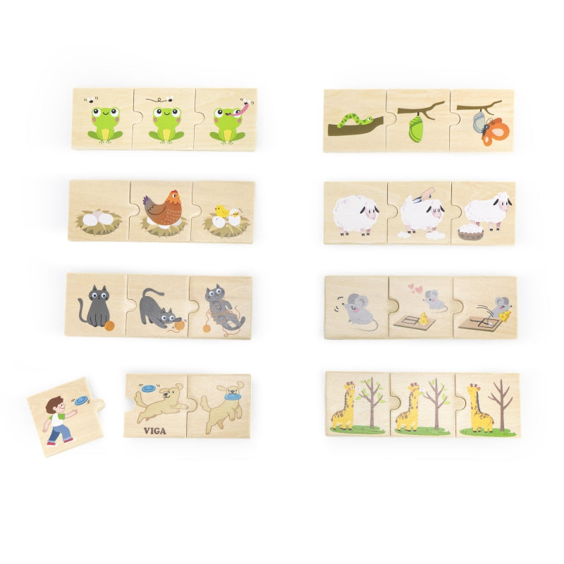 VIGA Houten Dieren Memorie spel