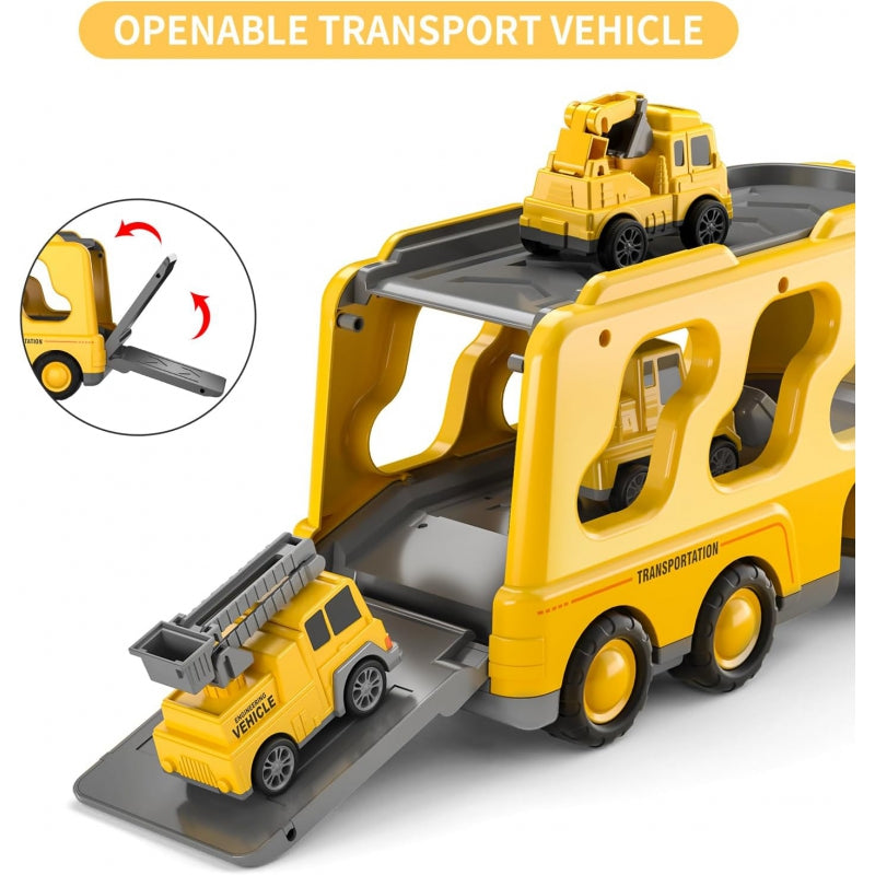 WOOPIE Speelgoed Wegtransportwagen set met 5 auto's - Pechhulp