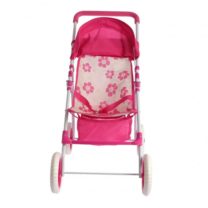 WOOPIE Poppenwagen met Bloemenprint