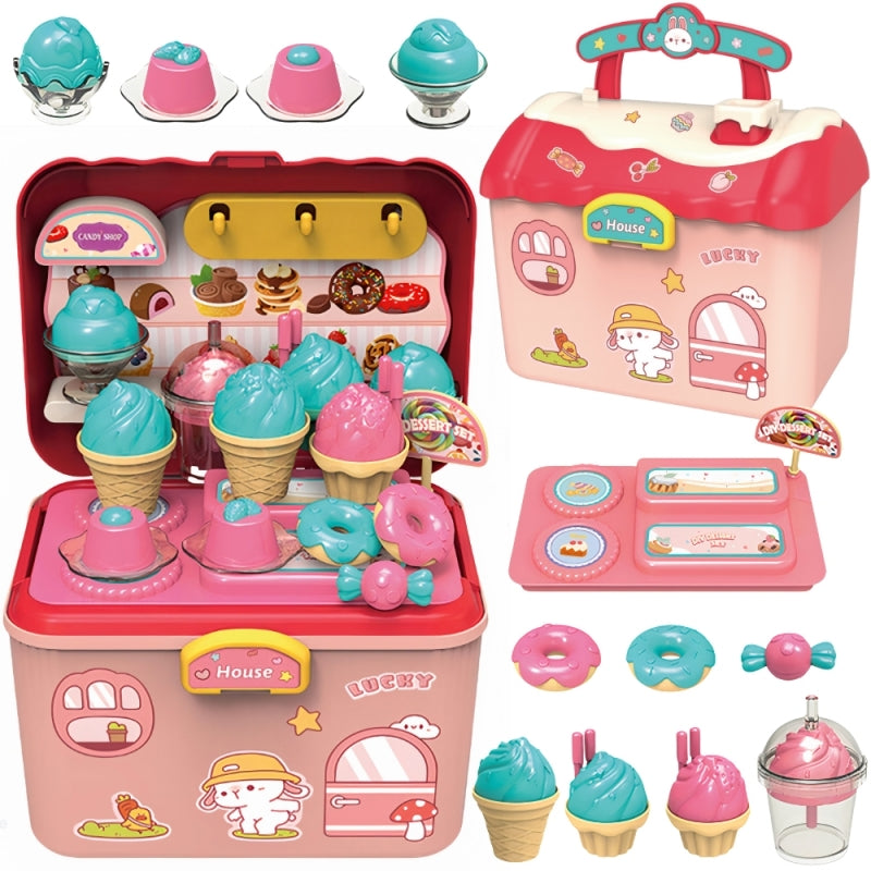 WOOPIE Speelgoed IJssalon 2-in-1 Koffer 16 stuks