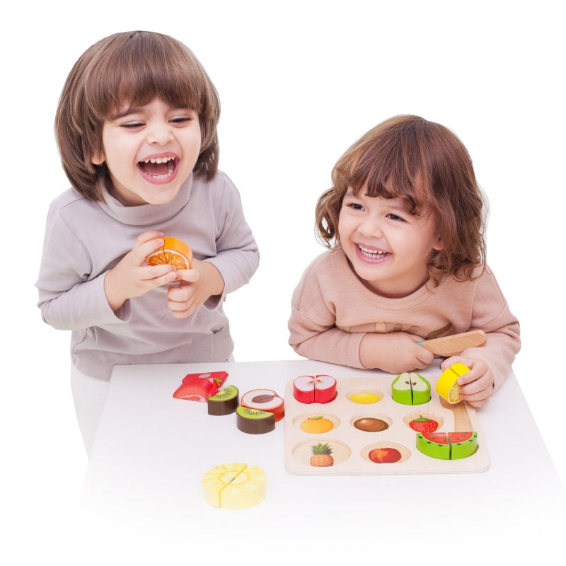 CLASSIC WORLD Montessori Fruit Snijset met Klittenband - 20 stuks