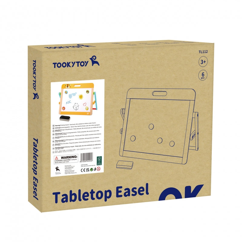 TOOKY TOY Educatief Bord 2-in-1 Magnetisch & Krijtbord voor Kinderen