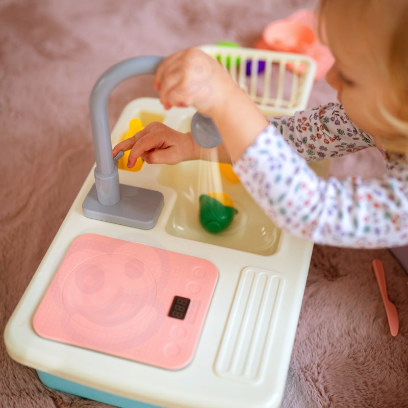 WOOPIE Speelgoed 2-in-1 Keukenspoelbak met Waterkraan - Blauw