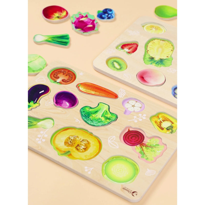 CLASSIC WORLD Houten Montessori Puzzel Groenten