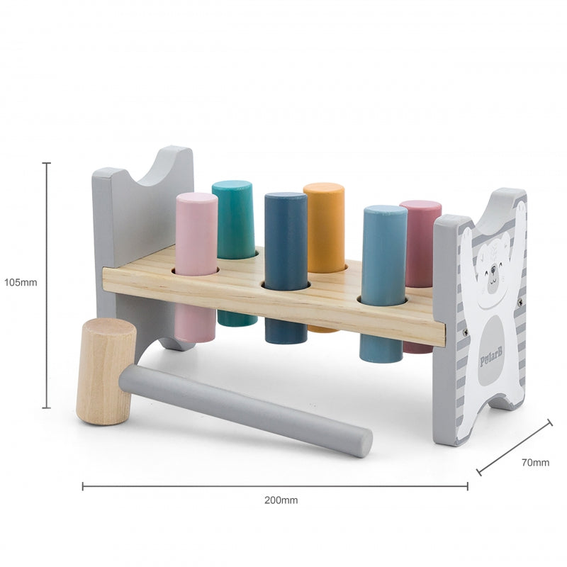 VIGA Houten Piramide + IJsbeer Hamer Set