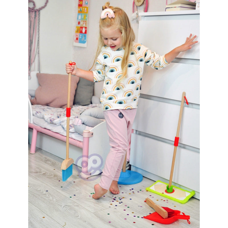 TOOKY TOY Houten Speelgoed Schoonmaak set - Opruimset voor Kinderen 6 stuks