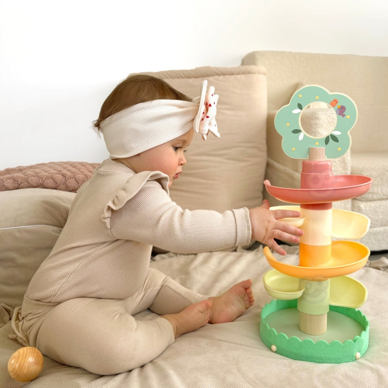 WOOPIE Houten ballen toren Sensorisch Educatief 6 stuks