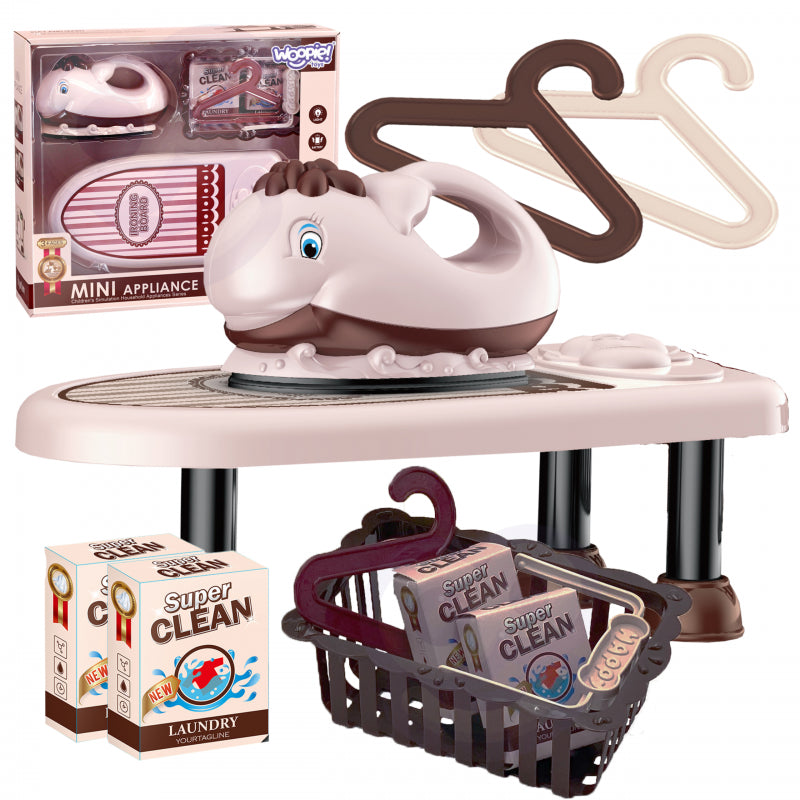 WOOPIE 2-in-1 Speelgoed Strijkset – Strijkplank en Strijkijzer met Muziek, 7 stuks