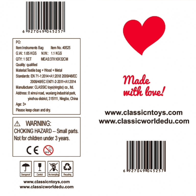 CLASSIC WORLD Muziekinstrumentenset met 9 instrumenten