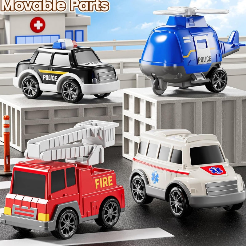 WOOPIE SpeelgoedTakelwagen met 5 Auto's Inclusief Ambulance