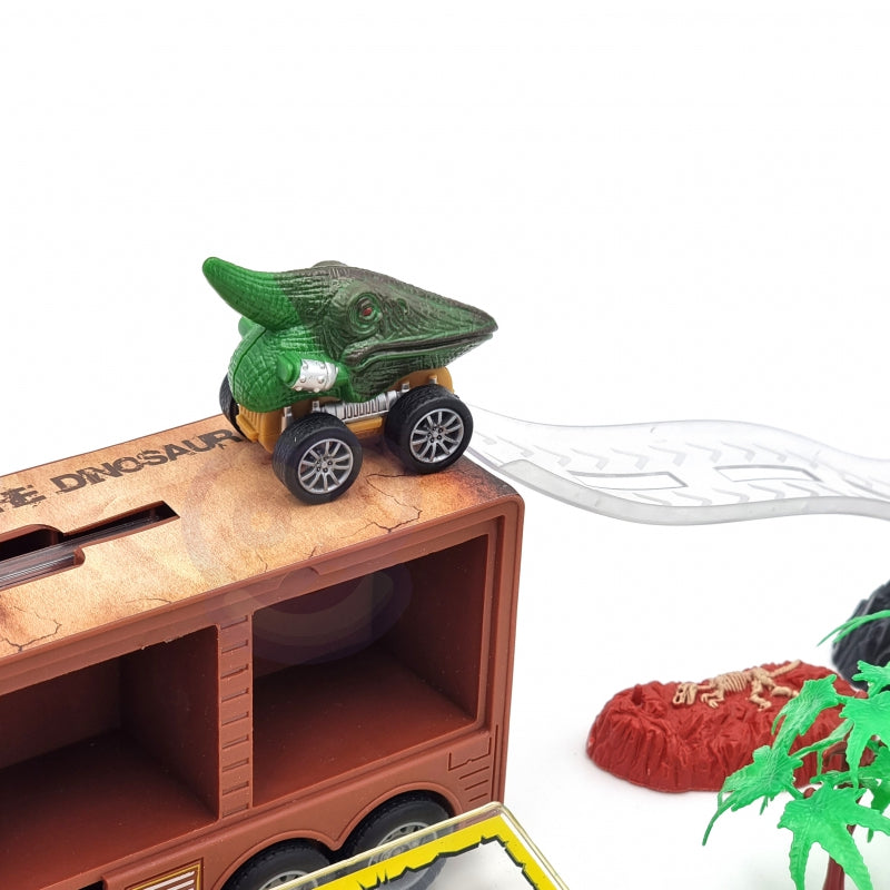 WOOPIE Speelgoed Vrachtwagen Dinosaurus met Autootjes 15 stuks