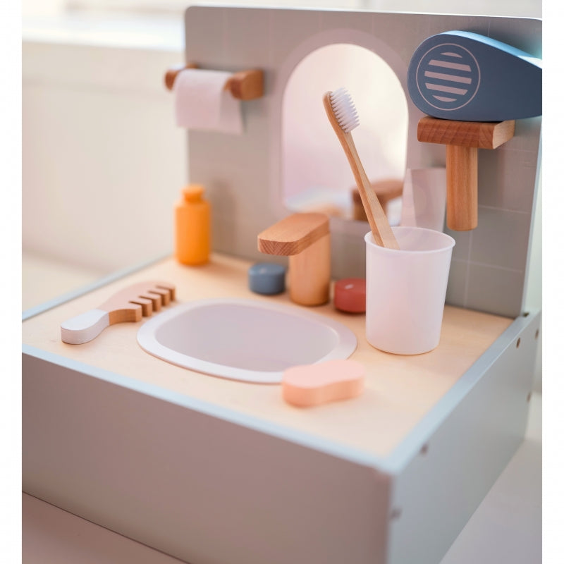 TOOKY TOY Houten speelgoed Toilet Badkamer met Accessoires