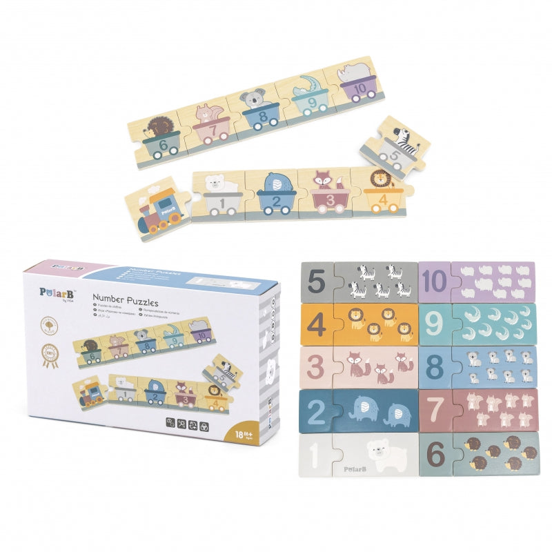 VIGA PolarB Houten Cijferpuzzel Montessori