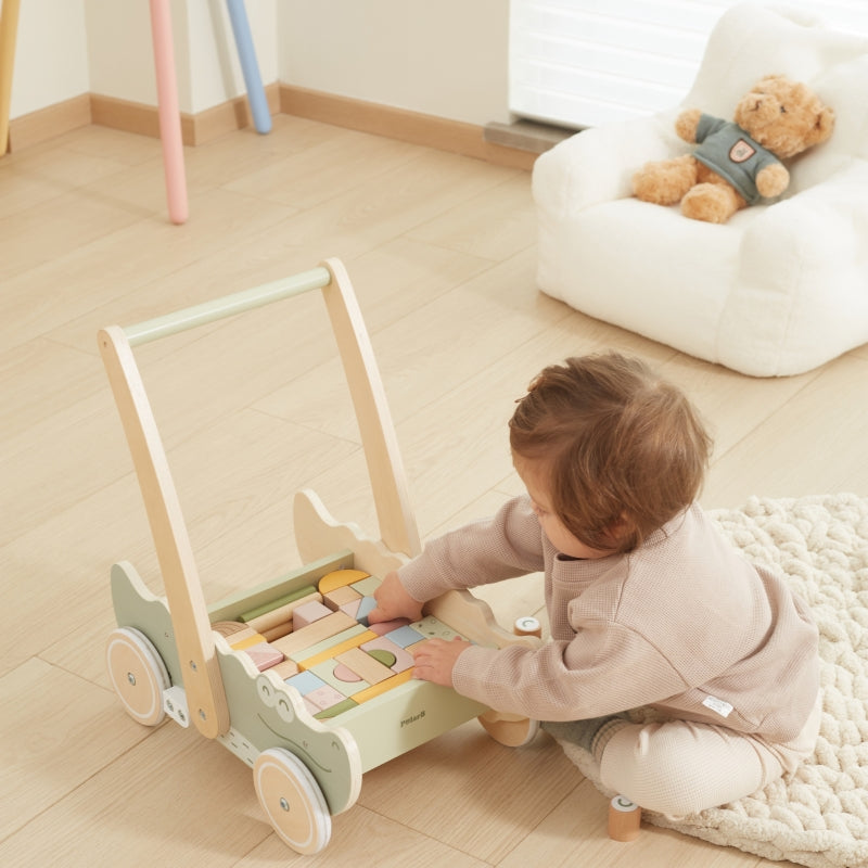 Viga Houten Blokkenkar Duwmachine