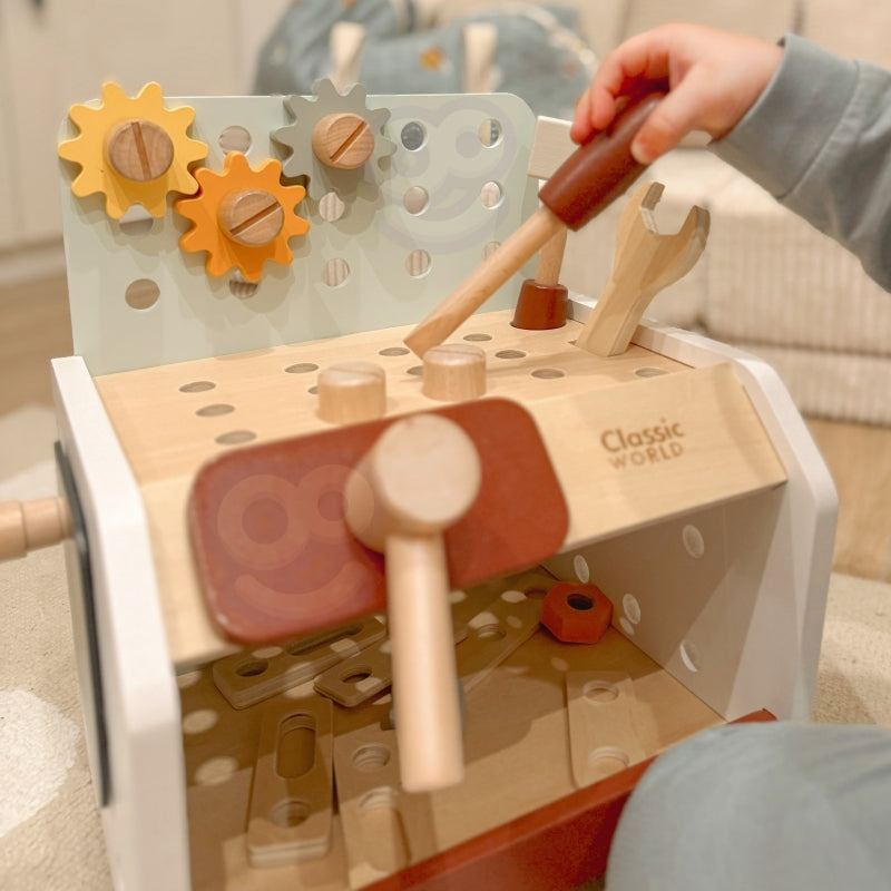 CLASSIC WORLD houten werkbank met gereedschap