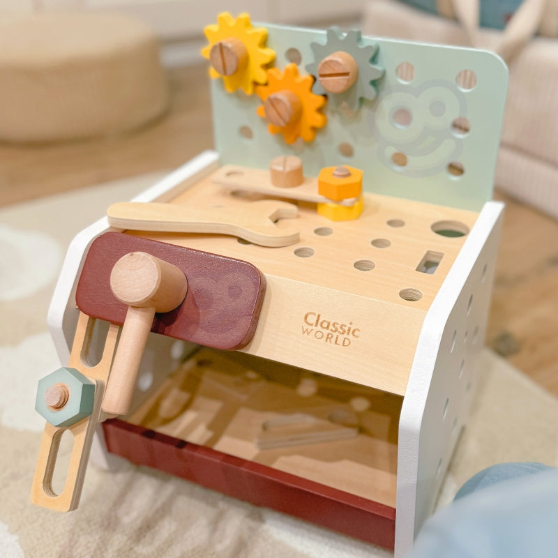 CLASSIC WORLD houten werkbank met gereedschap