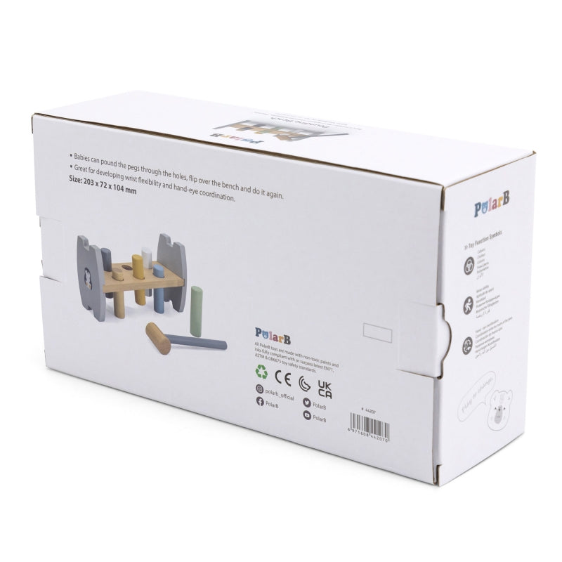 VIGA PolarB Houten Hamerspel met Hamertje voor Baby's – Pinguïn Montessori