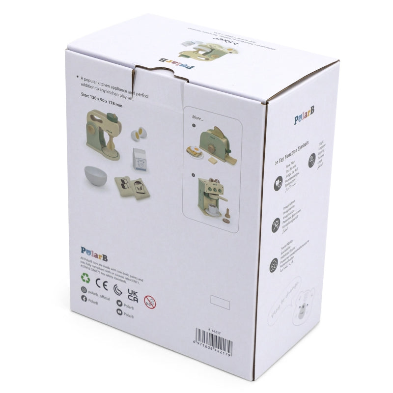 VIGA Houten speelgoed Keukenmixer Groen + Accessoires
