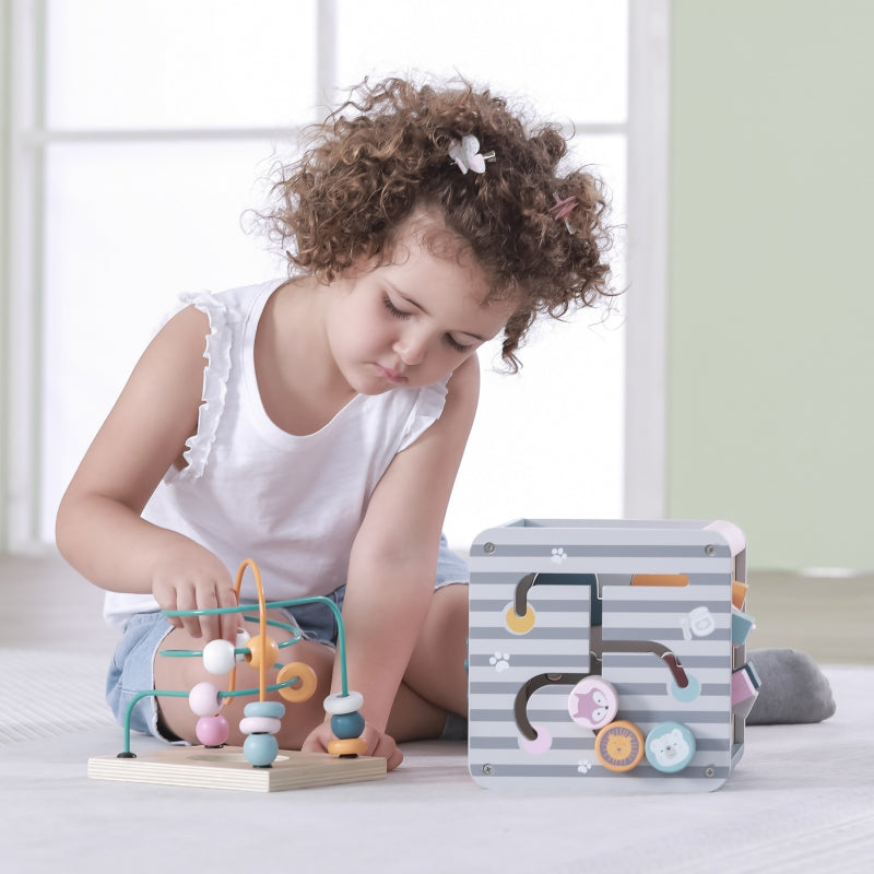 VIGA PolarB Houten Activiteit Kubus voor baby's en peuters