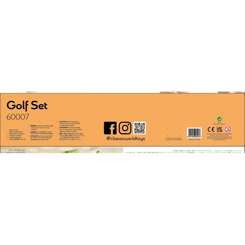 CLASSIC WORLD Houten Golfset met Diverse Obstakels - Mini golfset - Pastelkleurig