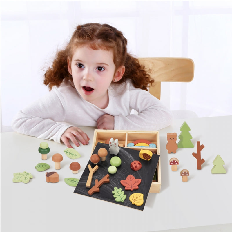TOOKY TOY Natuur set Stapelblokken puzzel