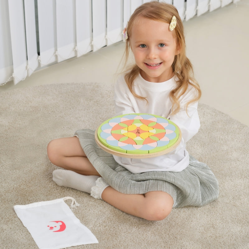 CLASSIC WORLD Pastel Mandala Puzzel - Montessori speelgoed - Mozaïek - Bloemen