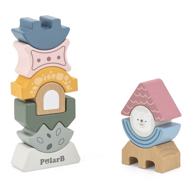 VIGA PolarB Houten Balancerende Toren Puzzel