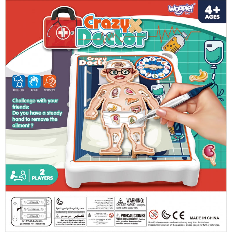 WOOPIE Dokter Bibber bordspel - Speel dokter - Operatiespel