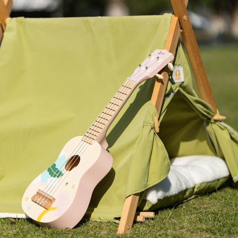 CLASSIC WORLD Houten Gitaar voor Kinderen - Roze
