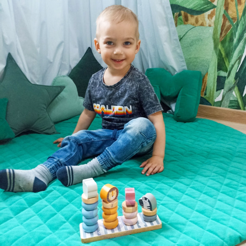 VIGA Houten Dieren Blokken Puzzel