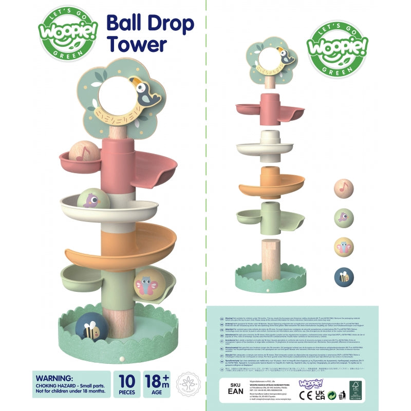 WOOPIE Houten ballen toren Sensorisch Educatief 6 stuks
