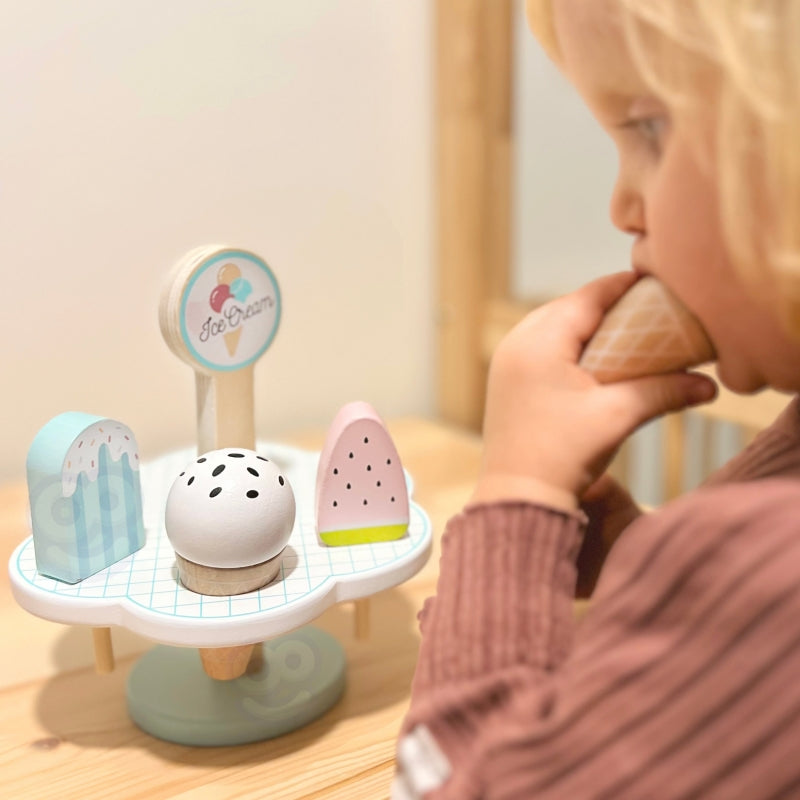 TOOKY TOY Houten Magnetisch speelgoed IJsjes op Standaard