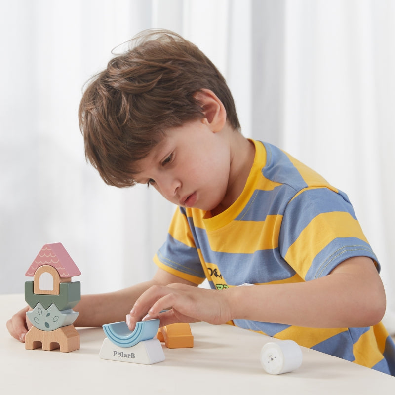 VIGA PolarB Houten Balancerende Toren Puzzel