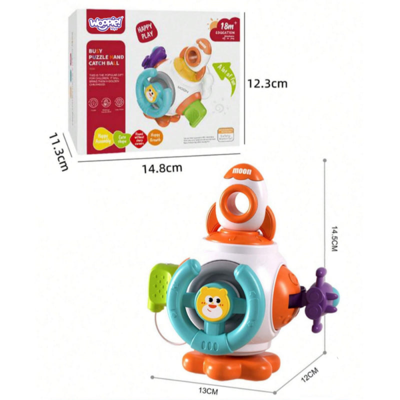 WOOPIE BABY Ruimteraket - Zintuigelijk Speelgoed - Bal 6-in-1 - Montessori speelgoed