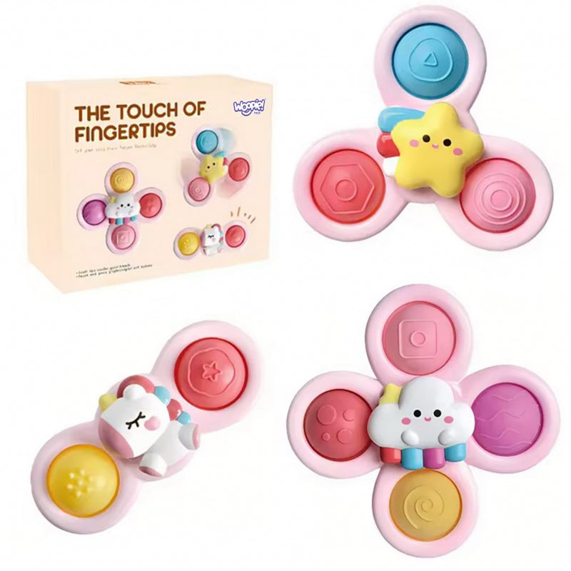 WOOPIE Fidget Spinner Pop-it Kosmische, 3 Verwisselbare Stuks, Roze