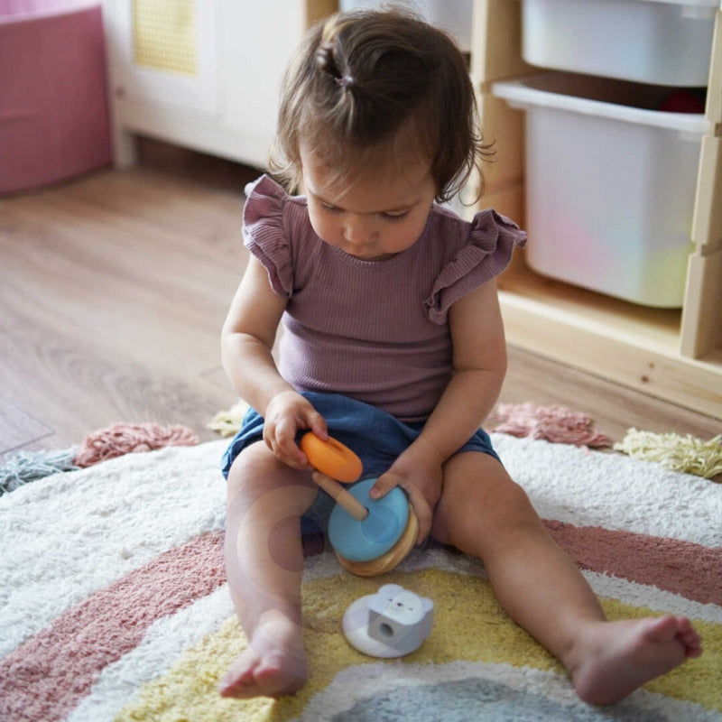 VIGA PolarB Houten Educatieve Piramide toren IJsbeer voor Baby's