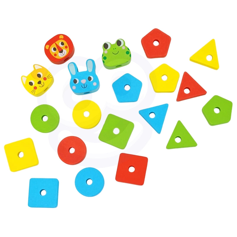 WOOPIE GREEN Puzzel Dierentoren voor kinderen 27 stuks - FSC - Montessori Speelgoed