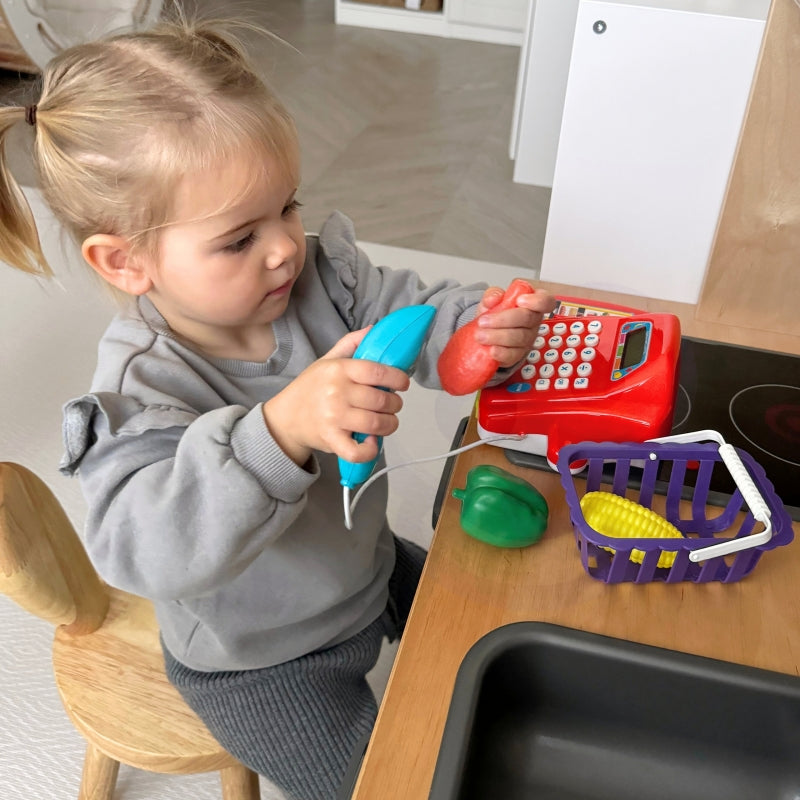 WOOPIE Speelgoed Kassa met Rekenmachine en Accessoires