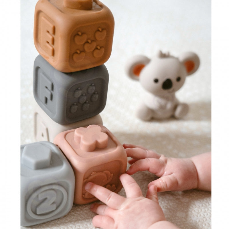 WOOPIE Educatief Setje Pyramide Sensorische Blokken Bijtspeeltje voor Baby's