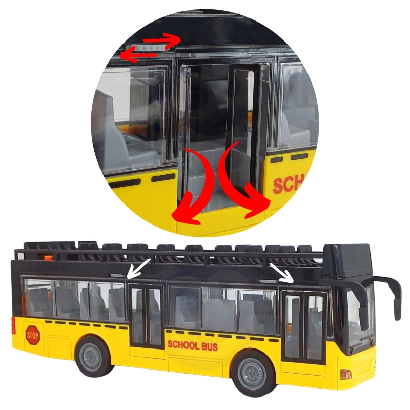 WOOPIE Speelgoed Bus met Licht en Openende Deuren