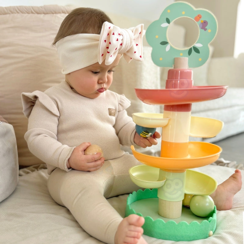 WOOPIE Houten ballen toren Sensorisch Educatief 6 stuks
