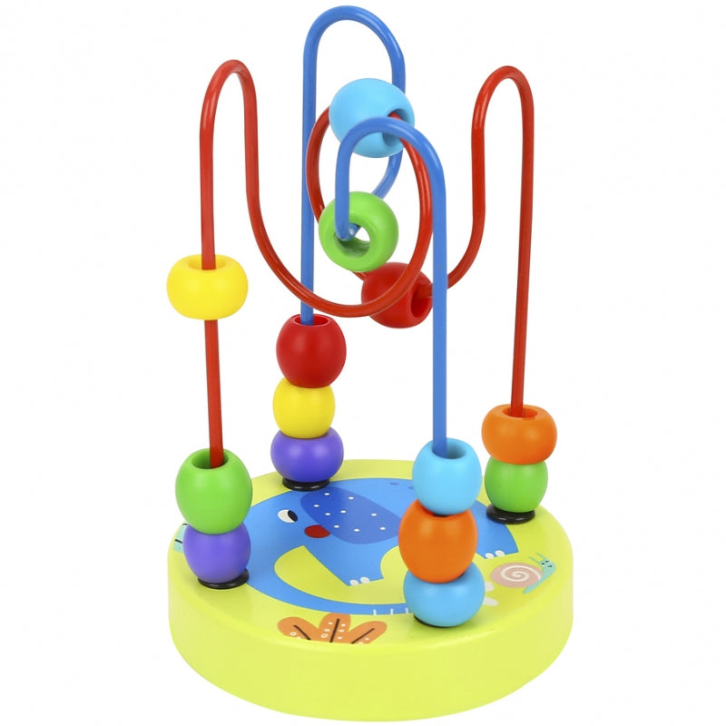 TOOKY TOY Houten Educatief Motoriekspel – Doolhof en Rijgspel