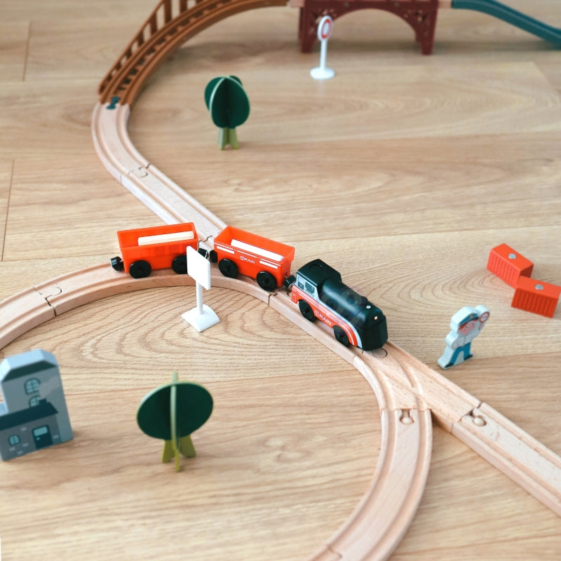 WOOPIE Elektrische Trein met Wagons op Magneet comptabel met diverse treinbanen